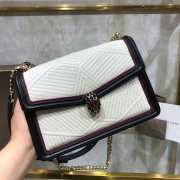 Bvlgari handbag serpenti diamond blast white bag - 3