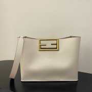 Fendi way large leather tote white - 1