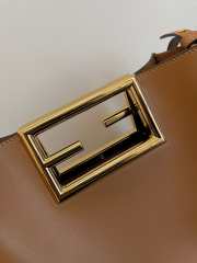 Fendi Way small leather tote brown - 6