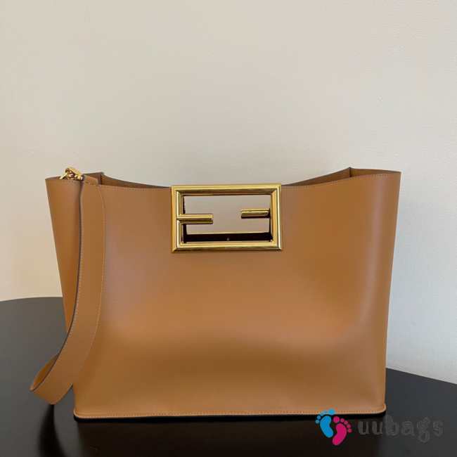 Fendi Way large leather tote brown - 1