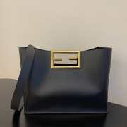 Fendi Way large leather tote black 40cm - 1