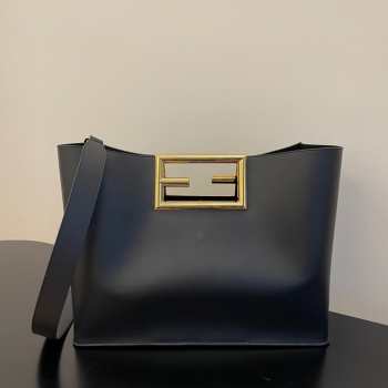 Fendi Way large leather tote black 40cm