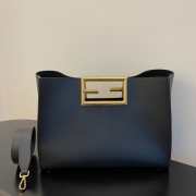 Fendi Way large leather tote black 40cm - 2