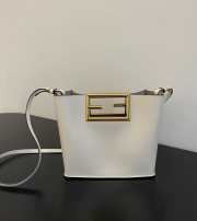 Fendi way small leather tote white - 1