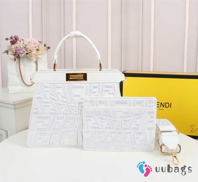 Fendi Peekaboo Iseeyou white tote bag 33cm - 1