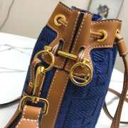 Fendi Mon Tresor blue FF leather bag - 3