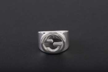 gucci silver men ring