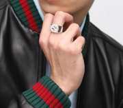 gucci silver men ring - 4