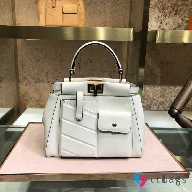 Fendi Peekaboo Pocket White Bag - 1