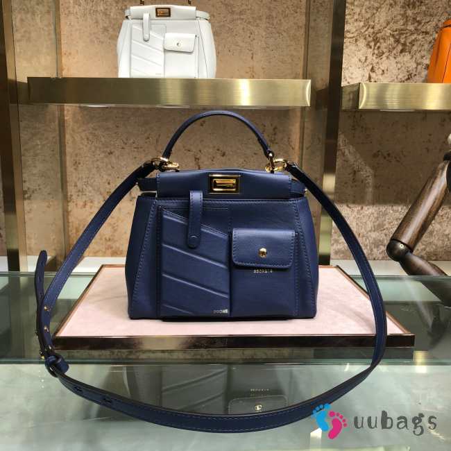 Fendi Peekaboo Pocket Blue Bag - 1