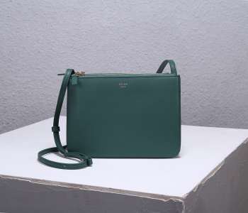 Celine trio shoulder green bag