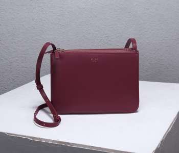 Celine trio shoulder red bag