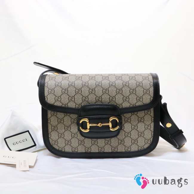 Gucci 1955 Horsebit Black Shoulder Bag - 1