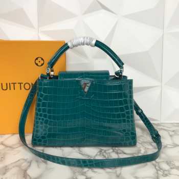 LV Blue Crocodile Capucines PM 31cm