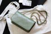 Chanel Fu vintage green flap bag  - 2