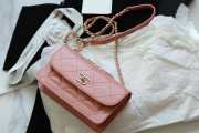 Chanel Fu vintage pink flap bag - 5