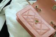 Chanel Fu vintage pink flap bag - 4