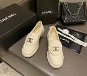 Chanel Flat Loafers White / Black / Beige  - 5