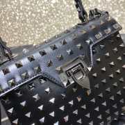 Valentino Garavani Rockstud Alcove all black tote bag - 6