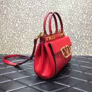 Valentino Garavani Small Rockstud Alcove Red Leather Bag - 5