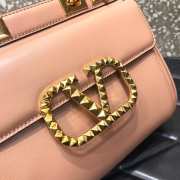 Valentino Garavani Small Rockstud Alcove beige Leather Bag - 6