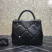 Valentino Garavani Black Roman Stud Handle Bag - 5