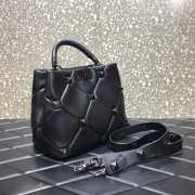 Valentino Garavani Black Roman Stud Handle Bag - 4