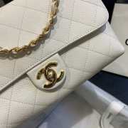 Chanel shoulder flap bag AS1459 in white - 3