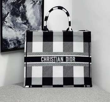 Dior Black Caro Book Tote 36cm