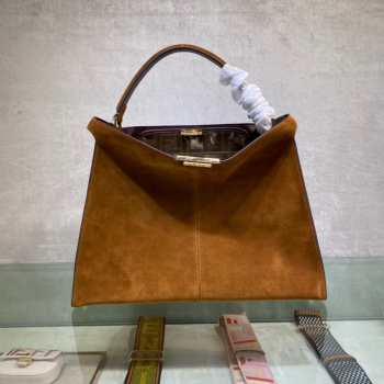 Fendi Peekaboo bag in brown leather 42cm