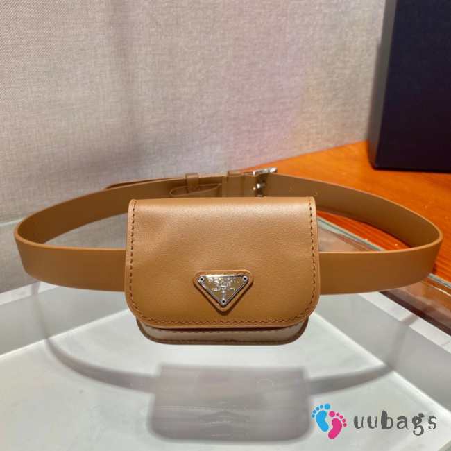 Prada brown leather belt bag - 1