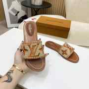 LV slippers Raffia Brown - 6