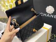 Chanel Lambskin & Gold-Tone Small Metal Flap Bag Black 20cm - 4