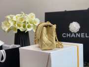 Chanel Lambskin & Gold-Tone Small Metal Flap Bag Yellow 20cm - 5