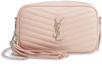 YSL Lou shoulder bag pink / silver hardware