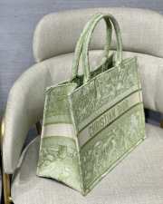 Dior book tote green embroided bag 36cm - 5