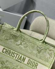 Dior book tote green embroided bag 36cm - 4