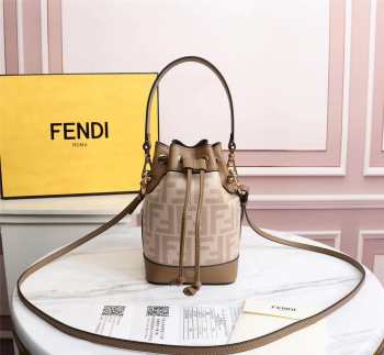 Fendi FF Logo bucket in beige