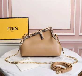 Fendi First beige with nake skin handle 26cm