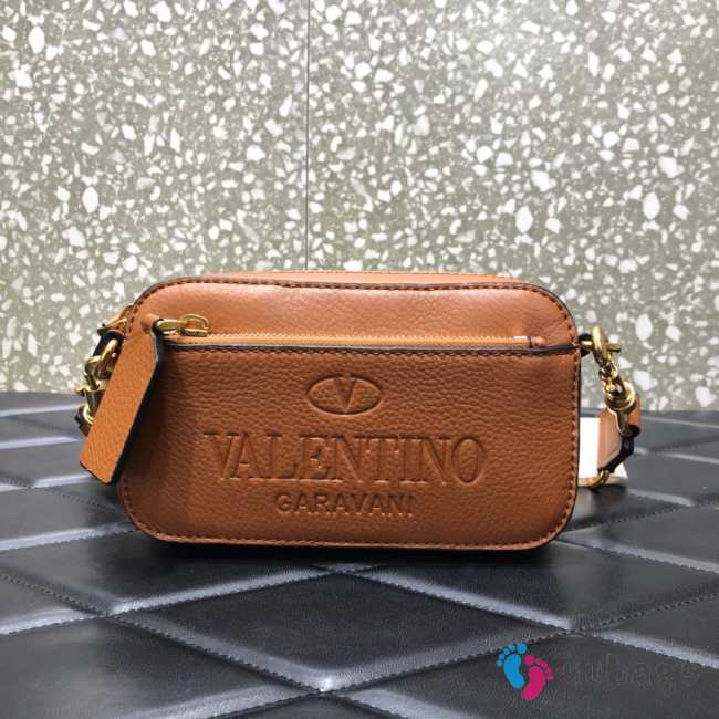 Valentino brown logo shoulder bag - 1