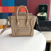 Celine nano luggage grain leather beige 20cm - 1