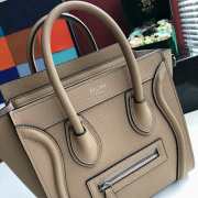 Celine nano luggage grain leather beige 20cm - 3