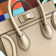 Celine nano luggage grain leather beige 20cm - 2