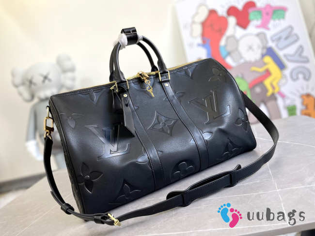 Louis Vuitton Keepall Bandoulière 45 Black Bag - 1