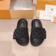 Louis Vuitton Black Pool Pillow Mules - 1