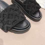 Louis Vuitton Black Pool Pillow Mules - 5