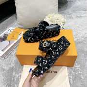 Louis Vuitton Flatforms denim blue/ black - 3