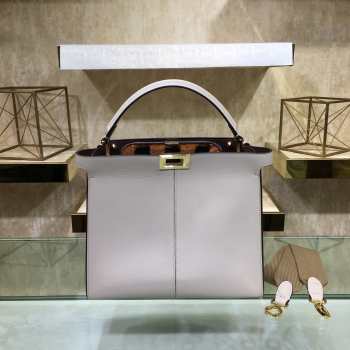 Fendi Peekaboo White Bag 30cm