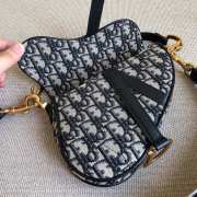 Dior saddle bag original leather black 20cm  - 2