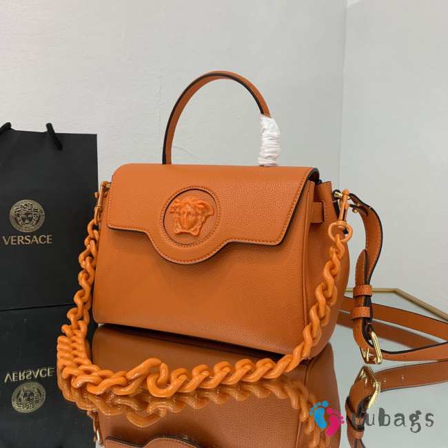 Versace orange 1039 LaMedusa handle bag - 1